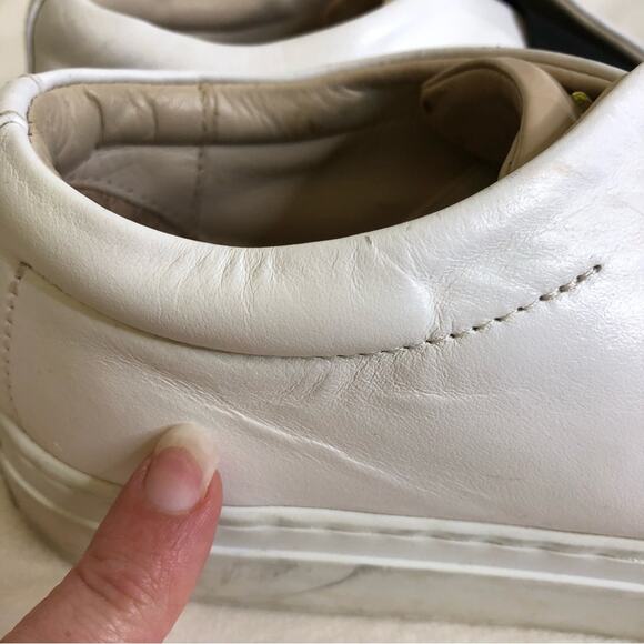 Daniel Essa white black tan pink leather slip on sneakers size 39 or US 8.5 - Picture 11 of 14